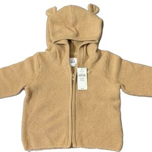 GAP Baby Tan Knit Hoodie Size 3-6M NWT